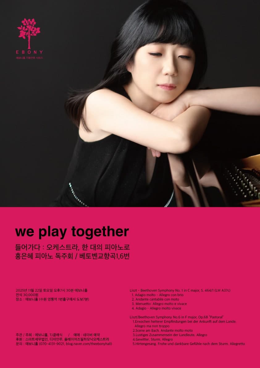 들어가다: 오케스트라, 한대의 피아노로, 홍은혜 피아노 독주회: 베토벤 교향곡1,6번 소개 이미지 1