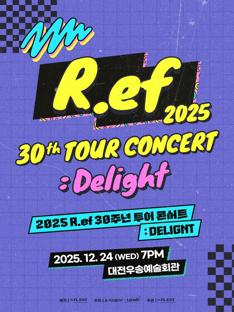 R.ef 30주년 투어 콘서트: Delight [대전] 공연 포스터