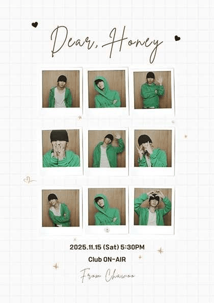 차우 연말 단독 콘서트: Dear, Honey 공연 포스터