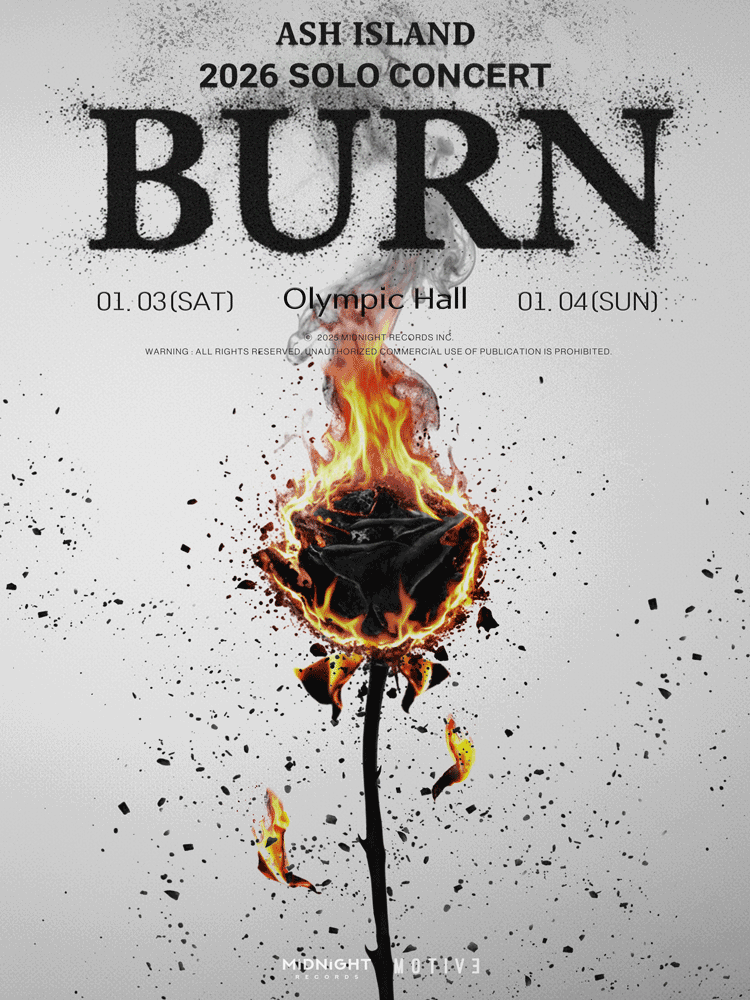 ASH ISLAND SOLO CONCERT: BURN 공연 포스터