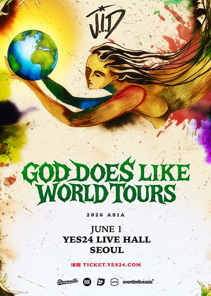 J.I.D (제이아이디) 내한공연: GOD DOES LIKE WORLD TOURS 공연 포스터
