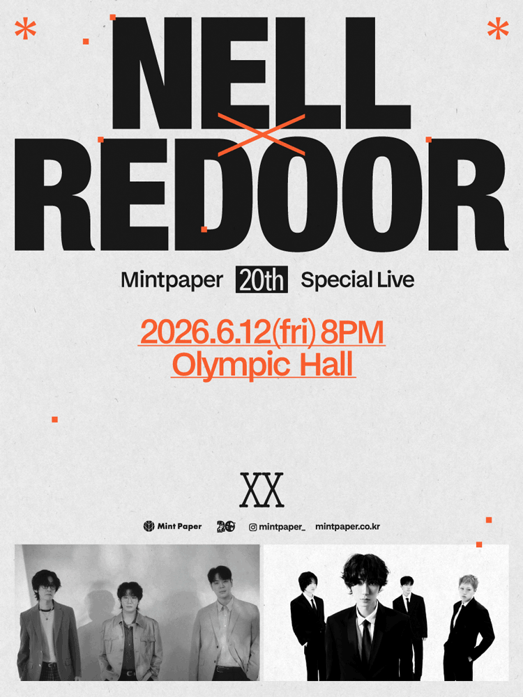 NELL X REDOOR: MINTPAPER 20th SPECIAL LIVE 공연 포스터