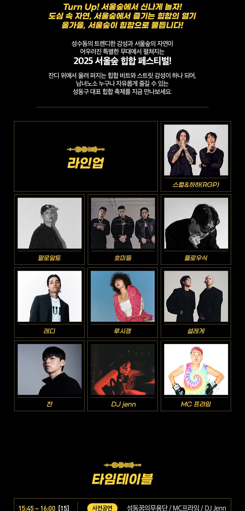 서울숲 힙합 페스티벌 promotional image 2